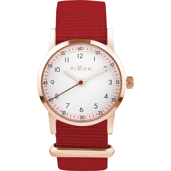 Millow Blossom Watch, Red and Rose Gold - Watches - 1