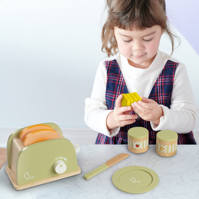Little Chef Frankfurt Wooden Mixer Set with Accessories, Natural/Green - Play Food - 3
