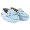 Baby Penny Mocassin in Smooth Leather, Sky Blue - Slip Ons - 4