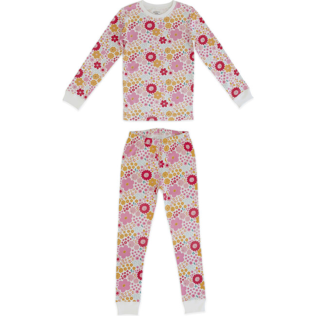 Flower Power Print Pajama, Pink