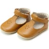 Lisette T-Strap Mary Jane Crib Shoe, Caramel - Booties - 1 - thumbnail