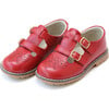 Beatrix English Double T-Strap Stitch Down Mary Jane, Red - Mary Janes - 1 - thumbnail