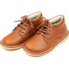Tuck Mid-Top Lace Up Shoe, Cognac - Loafers - 1 - thumbnail