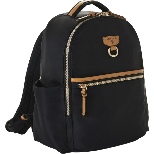 Tiny-Go Backpack Black Tan - TWELVElittle Diaper Bags & Luggage ...