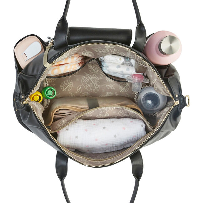 Peek A Boo Satchel, Black - Diaper Bags - 6