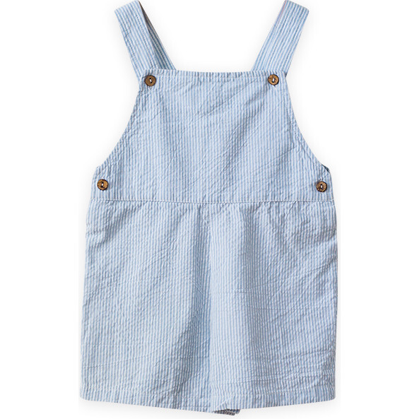 Baby Jumper, Blue Seersucker - Rompers - 1