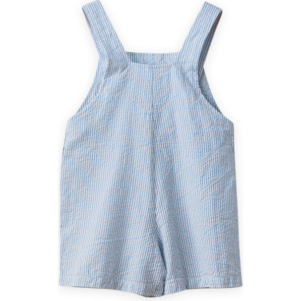 Baby Jumper, Blue Seersucker - Rompers - 2