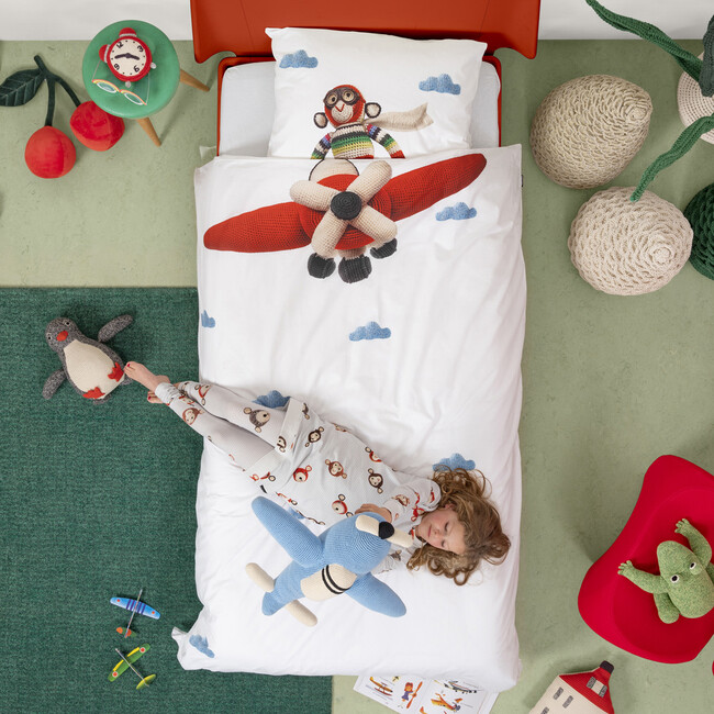 x Anne-Claire Petit *Exclusive* Airplane/Monkey Duvet Set - Duvet Sets - 3