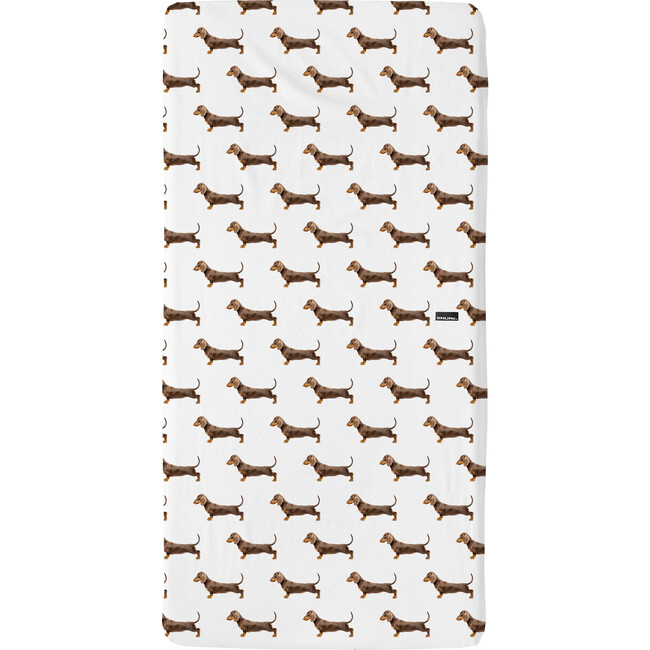 *Exclusive* James The Dog Crib Sheet, White - Crib Sheets - 1