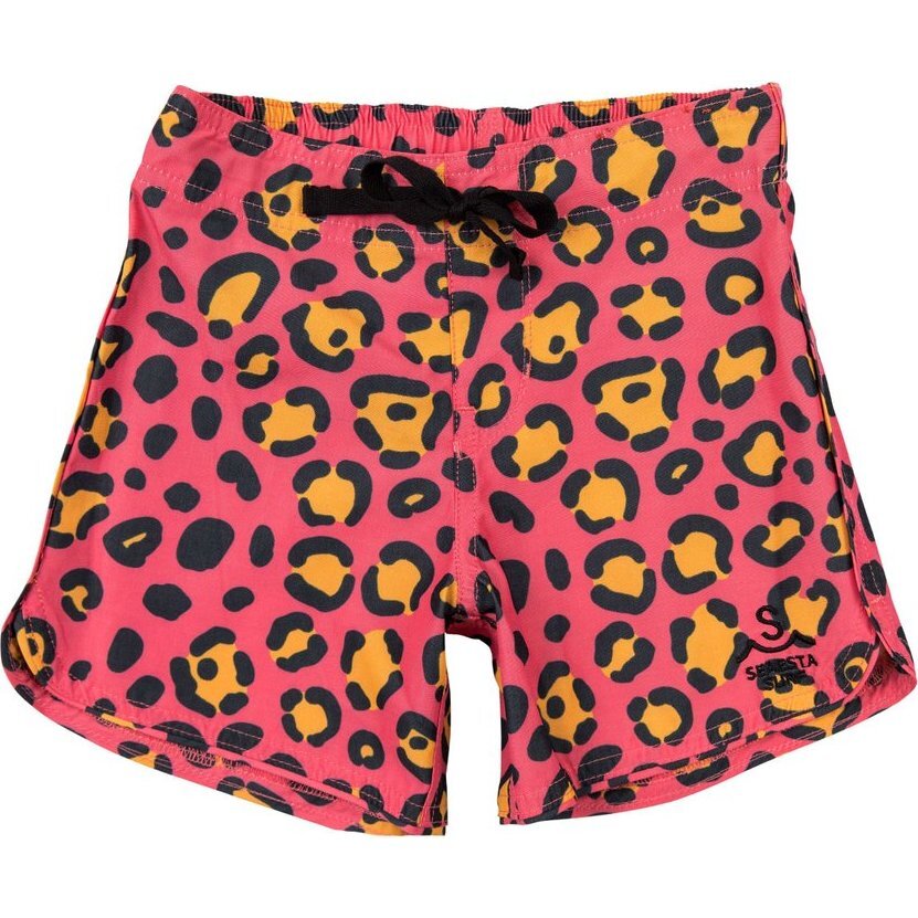 Boys Calico Crab Boardshorts, Salmon - Swim Trunks - 1