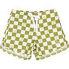 Seaesta Surf x Peanuts® Checkerboard Boardshorts, Moss - Swim Trunks - 1 - thumbnail