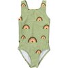 Girls Sea Arches Swimsuit, Seaweed - One Pieces - 1 - thumbnail