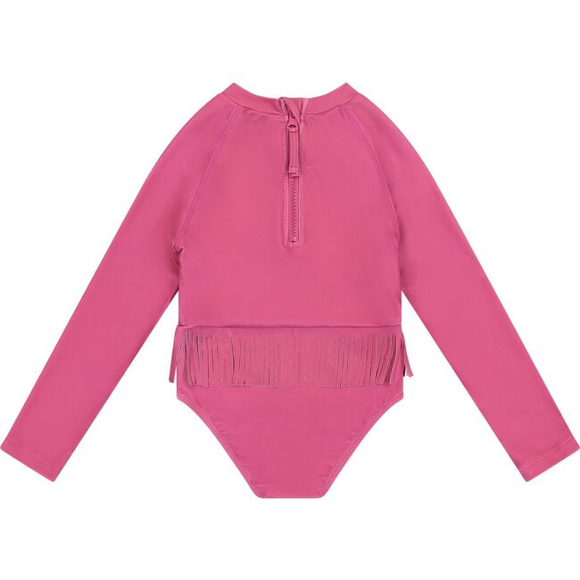 UPF 50 Rainbow Long Sleeve Swimsuit, Pink - Swim Trunks - 3
