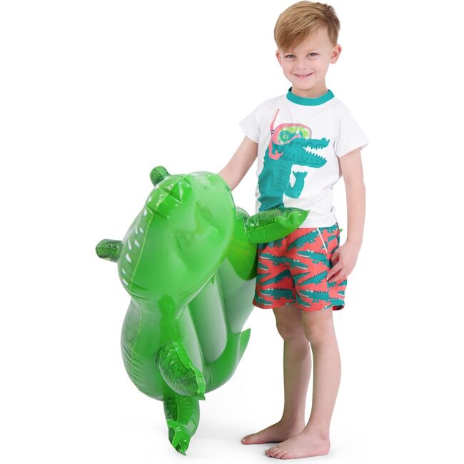UPF 50 Gator Rashguard Set, Coral - Rash Guards - 2