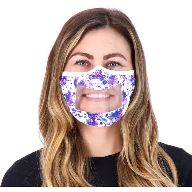 Adult 3-Pack Peek-Through Masks, Purple Tie Dye