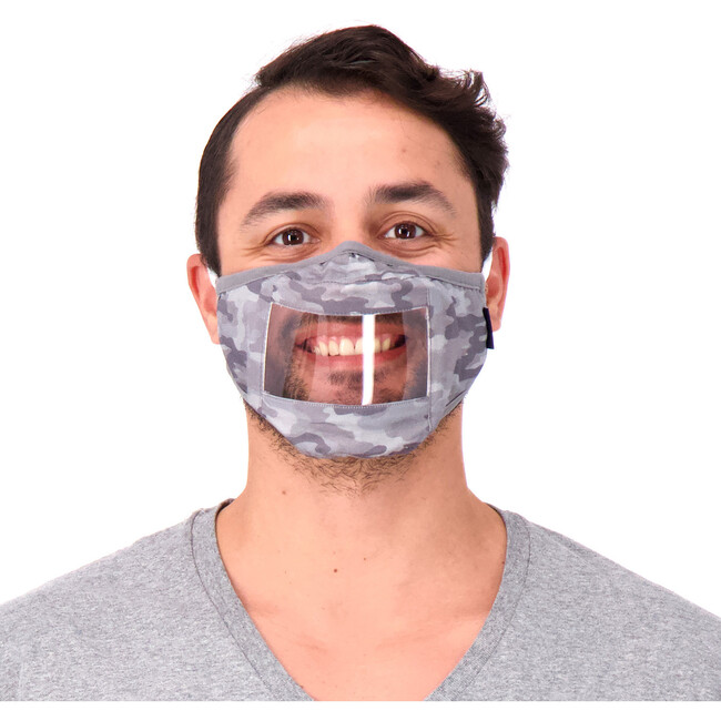 Adult 3-Pack Peek-Through Masks, Black Stripe