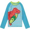 UPF 50 Dino Rashguard Set, Aqua - Rash Guards - 4