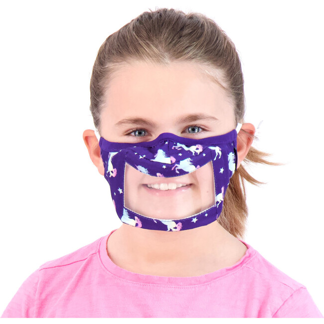 Kids 3-Pack Peek-Through Masks, Purple Unicorn