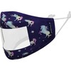 Kids 3-Pack Peek-Through Masks, Purple Unicorn - Face Masks - 4