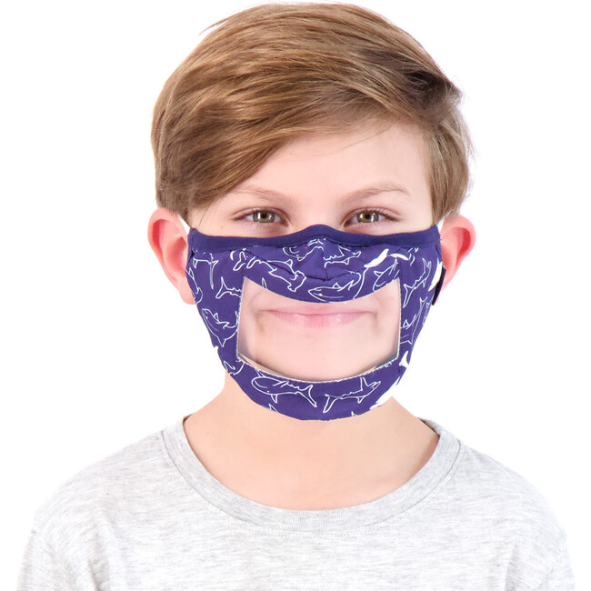 Kids 3-Pack Peek-Through Masks, Navy Space