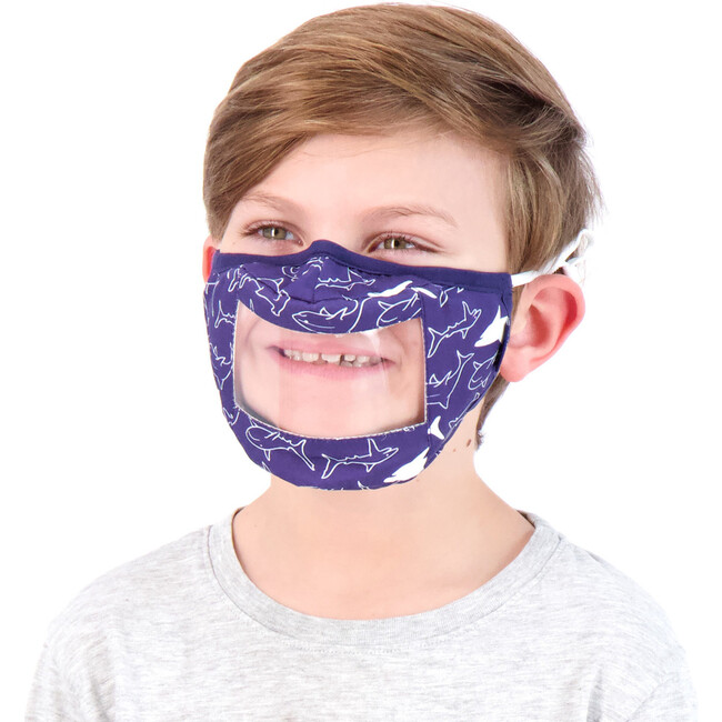 Kids 3-Pack Peek-Through Masks, Navy Space - Face Masks - 3