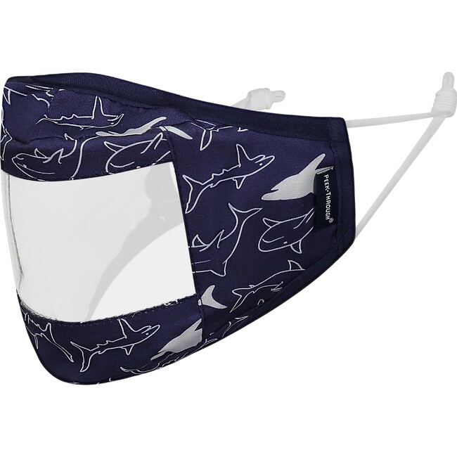 Kids 3-Pack Peek-Through Masks, Navy Space - Face Masks - 4