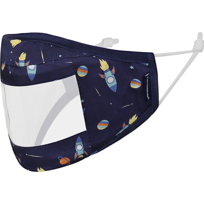 Kids 3-Pack Peek-Through Masks, Navy Space - Face Masks - 6