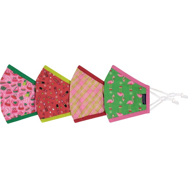 4-Pack Youth Holiday Face Masks, Christmas Accessories - Face Masks - 1