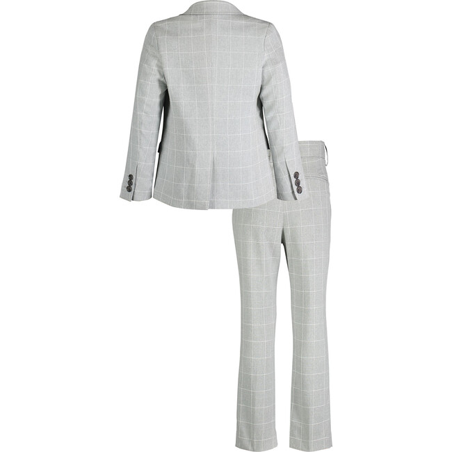 Two-Piece Suit Set, Grey Windowpane - Suits & Separates - 2