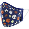 Boys 4-Pack Child Face Masks, Navy Prints - Face Masks - 4