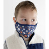 Boys 4-Pack Child Face Masks, Navy Prints - Face Masks - 7