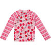 Baby Rashguard Set, Pink Strawberry - Two Pieces - 1 - thumbnail