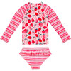 Baby Rashguard Set, Pink Strawberry - Two Pieces - 2