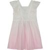 Poplin Ombre Eyelet Sleeve Dress, Pink Ombre - Dresses - 1 - thumbnail