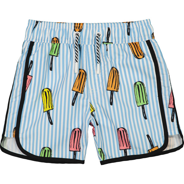Popsicle Swim Trunk, Blue Stripe - Andy & Evan Swim | Maisonette