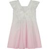 Poplin Ombre Eyelet Sleeve Dress, Pink Ombre - Dresses - 3