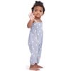 Baby Seersucker Floral Embroidery Romper, Blue - Rompers - 3
