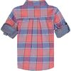 Baby Check Button Down Shirt Set, Coral - Mixed Apparel Set - 7