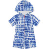 Girls Terry Romper, Blue Terry Romper - Rompers - 1 - thumbnail