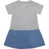 Two-Fer Tie Front Star Dress, Grey - Dresses - 3
