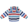 Baby Water Resistant Windbreaker, Blue Stripes - Raincoats - 2