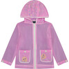 Girls Pink Sequin Rain Jacket, Pink - Jackets - 1 - thumbnail