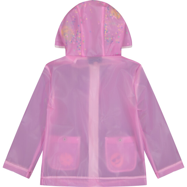 Girls Pink Sequin Rain Jacket, Pink - Jackets - 2