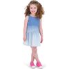 Dip Dye Bow Dress, Blue and White - Dresses - 2
