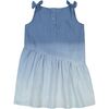 Dip Dye Bow Dress, Blue and White - Dresses - 3