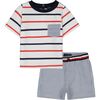 Baby Tee Shirt Set, Nautical Stripe - Mixed Apparel Set - 1 - thumbnail