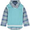 Baby Mint Sweater Vest Set, Aqua - Mixed Apparel Set - 3