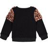 Leopard Faux Fur Sweatshirt, Medium Beige - Sweatshirts - 2