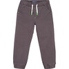 Jersey Lined Twill Jogger, Dark Grey - Pants - 1 - thumbnail