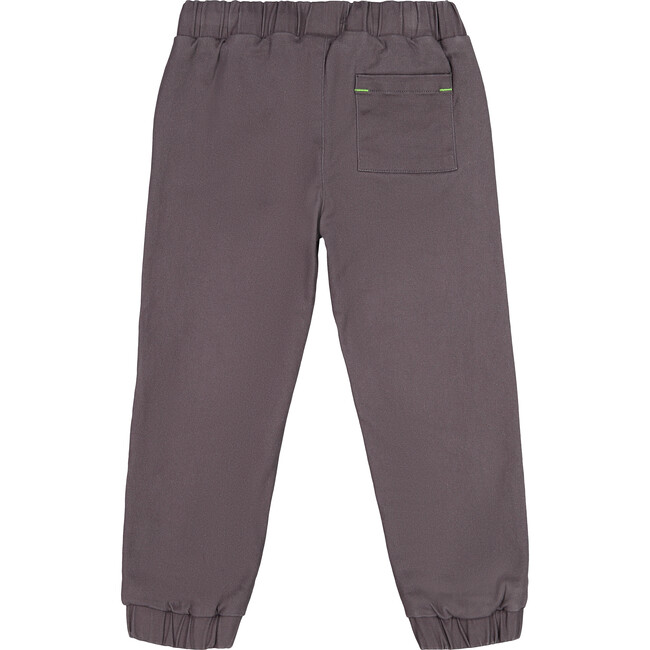 Jersey Lined Twill Jogger, Dark Grey - Pants - 2